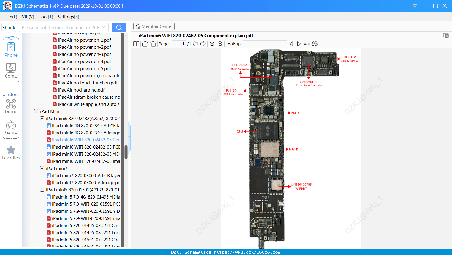 IPad Mini6 WIFI 820-02482-05 Component Explain